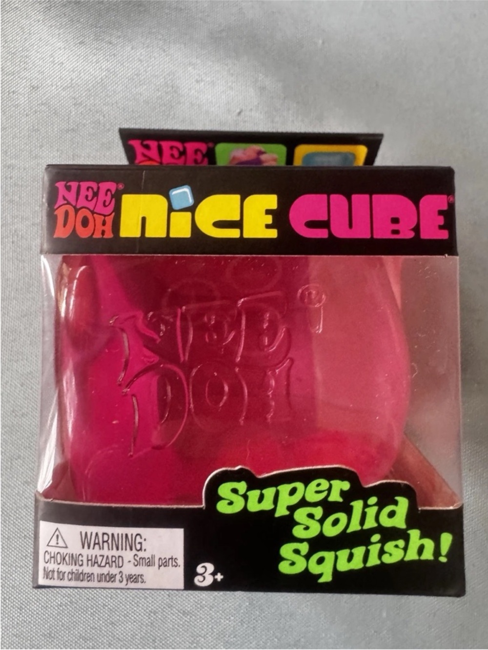 New Nee Doh Nice Cube Pink Super Solid Squish